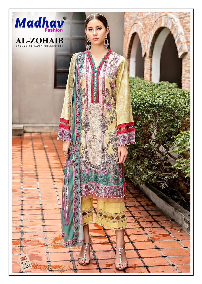 Al Zohaib Vol 2 By Madhav Printed Lawn Cotton Pakistani Dress Material Wholesale Price In Surat
